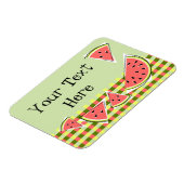 Karo Wassermelone Grüne Teile Magnet (Linke Seite)