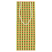 Karo Watermelon Geschenktüte Für Weinflaschen (Rückseite)