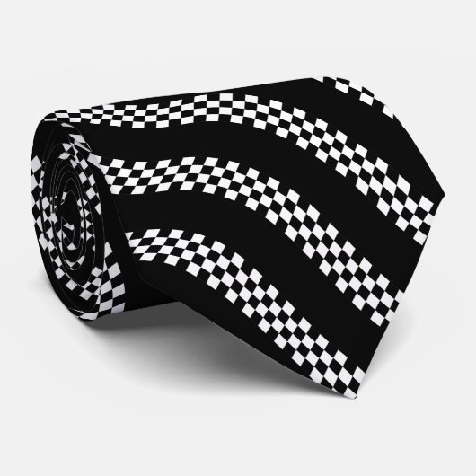 Karo Waves Krawatte (Gerollt)