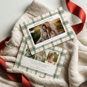 Karo-Weihnachtskarte mit Foto Feiertagskarte