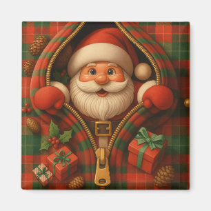 Karo-Weihnachtsmann-Weihnachtsdesign  Magnet