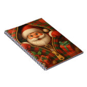 Karo-Weihnachtsmann-Weihnachtsdesign Notizblock (Rechte Seite)