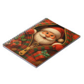 Karo-Weihnachtsmann-Weihnachtsdesign Notizblock (Linke Seite)