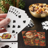 Karo-Weihnachtsmann-Weihnachtsdesign Spielkarten (In Situ)