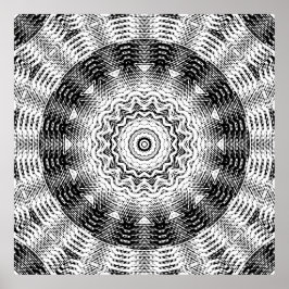 Karo-Wellenverzerrung gespiegelt 8x8x Poster