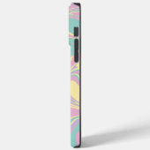 Karo & Wirbel Pastellfarben, gelb, Lila und grün Case-Mate iPhone Hülle (Rückseite / Links)