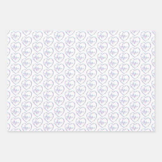 Karo-Wrapping-Papier-Flachblatt-Set 3 Geschenkpapier Set (Vorderseite 3)