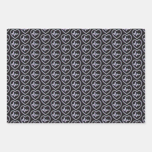 Karo-Wrapping-Papier-Flachblatt-Set 3 Geschenkpapier Set (Vorderseite 3)