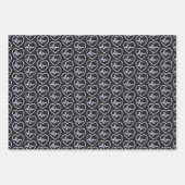 Karo-Wrapping-Papier-Flachblatt-Set 3 Geschenkpapier Set (Vorderseite)