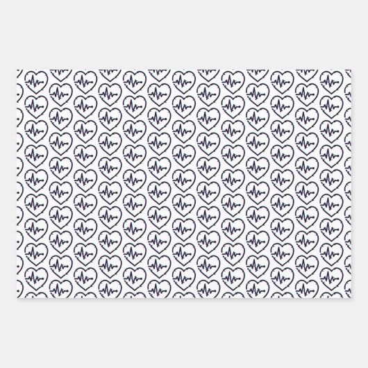 Karo-Wrapping-Papier-Flachblatt-Set 3 Geschenkpapier Set (Vorderseite 2)