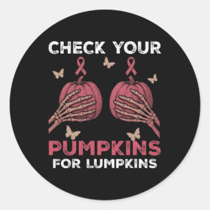 Karo Your Pumpkins - Brustkrebs-Aufklärungssaal Runder Aufkleber
