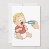 Karo zur Kindertemperatur Einladung (Vorderseite)