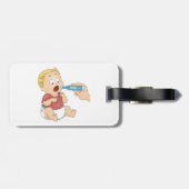 Karo zur Kindertemperatur Gepäckanhänger (Rückseite horizontal)