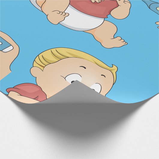 Karo zur Kindertemperatur Geschenkpapier