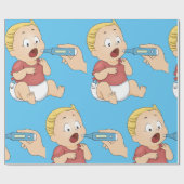 Karo zur Kindertemperatur Geschenkpapier (Flach)