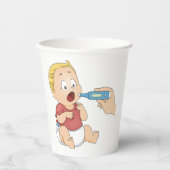 Karo zur Kindertemperatur Pappbecher (Vorderseite)