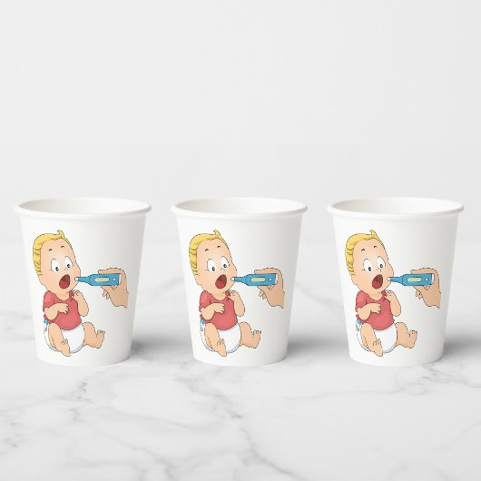 Karo zur Kindertemperatur Pappbecher