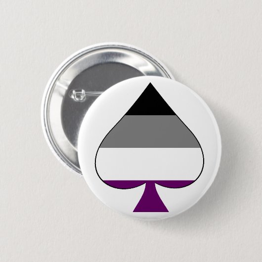 "Karoass" - asexualem Stolz-Button Button (Vorne & Hinten)