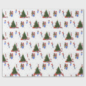 Karoler und Weihnachtsbaumen Geschenkpapier (Flach)