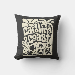 Karolina-Küstenstrand Vintage Retro Palmenbaum Oze Kissen