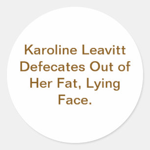 Karoline Leavitt Defäkiert Hankamer Artjunkhaus Yu Runder Aufkleber