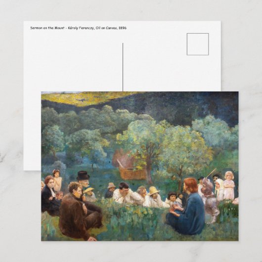 Károly Ferenczy - Bergpredigt Postkarte (Vorne/Hinten)