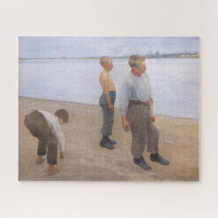 Károly Ferenczy - Jungen werfen Kieselsteine Puzzle