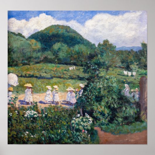 Károly Ferenczy - Picknick im Mai (Sommertag) Poster (Vorne)