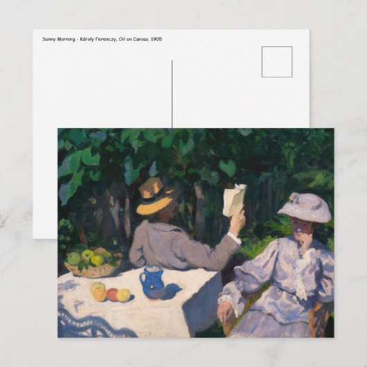 Károly Ferenczy - Sonniger Morgen Postkarte (Vorne/Hinten)