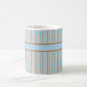 Karomuster blau braun grau kaffeetasse (Mittel)