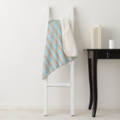 Karomuster blau braun grau sherpadecke (Beispiel)