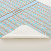 Karomuster blau braun grau sherpadecke (3/4)
