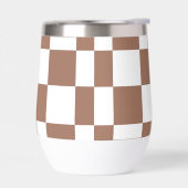 Karomuster in Weiß und Mocca-Mousse (Links)