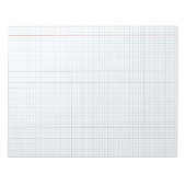 Karopapier-Hintergrund Mathematik-Grafikenblatt Notizblock (Vorderseite)