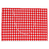 Karos für die eigene Geschenktasche RED and WHITE  Große Geschenktüte (Rückseite)