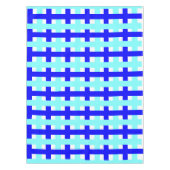 Karos Square Patches Modernes Blau Weiß Tischdecke (Vorderseite)