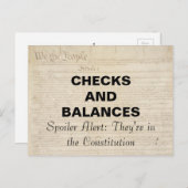 Karos und Ausgewogenheit im Verfassungswiderstand Postkarte (Vorne/Hinten)