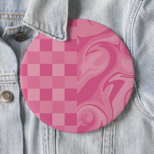 Karos und Wirbel - rosa Button (Beispiel)