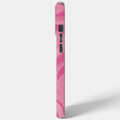 Karos und Wirbel - rosa Case-Mate iPhone Hülle (Rückseite / Links)