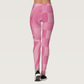 Karos und Wirbel - rosa Leggings (Rückseite)