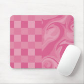Karos und Wirbel - rosa Mousepad (Mit Mouse)