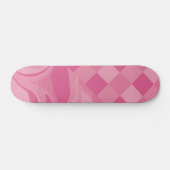 Karos und Wirbel - rosa Skateboard (Horizontal)