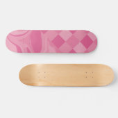 Karos und Wirbel - rosa Skateboard (Horizontal)