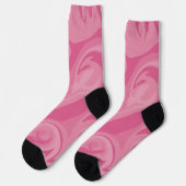 Karos und Wirbel - rosa Socken (Linkes Detail)