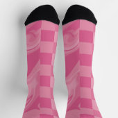 Karos und Wirbel - rosa Socken (Oben)