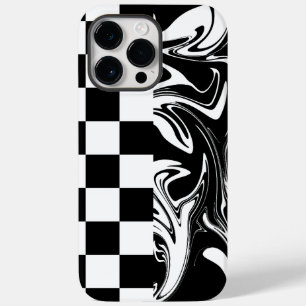 Karos und Wirbel - Schwarz und Weiß Case-Mate iPhone 14 Pro Max Hülle