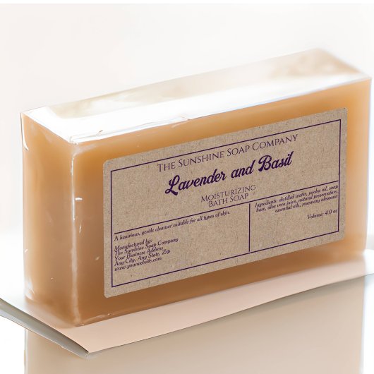 Karosserie-Etikett für lila Texkosmetik