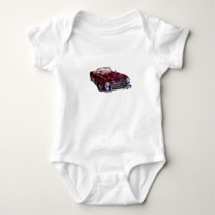 Karosseriebau für Junge Vintage Bordeaux Baby Strampler