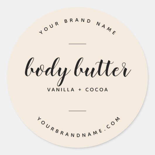 Karosseriebutter Runder Aufkleber (Vorderseite)