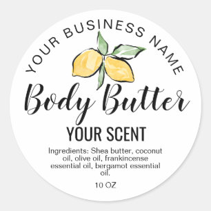 Karosseriebutterprodukt ZitronenZitrusfrüchte Somm Runder Aufkleber